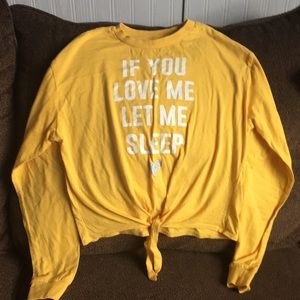 Juniors woman size small yellow crop top